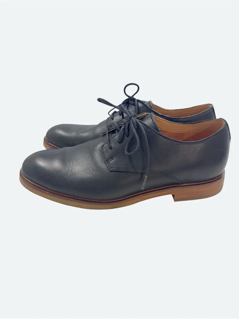 Clarks Black Leather Derby Oxford Shoes Men’s Size 8.5 M Lace-Up Casual Dress